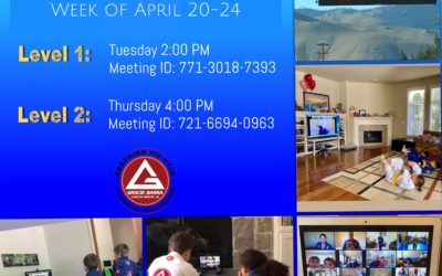 This weeks zoom schedule