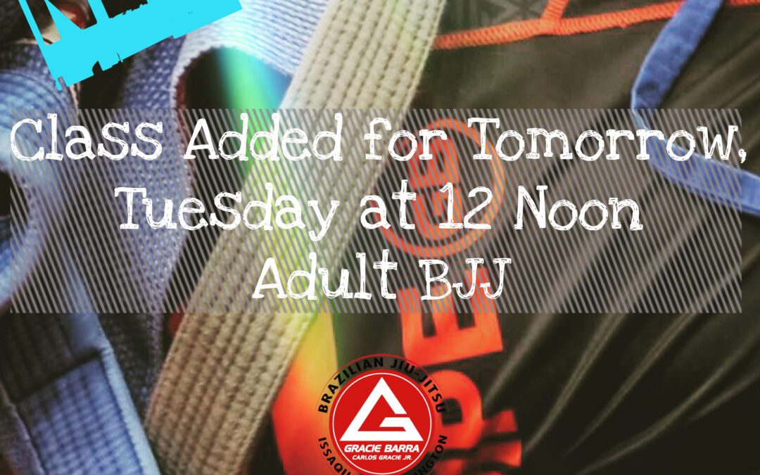 Tomorrow: Adult class added