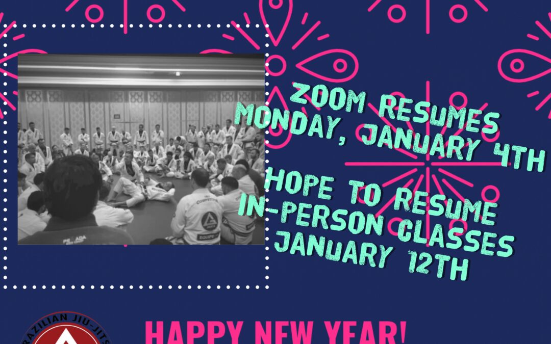 Classes Resume Monday, January 4th!