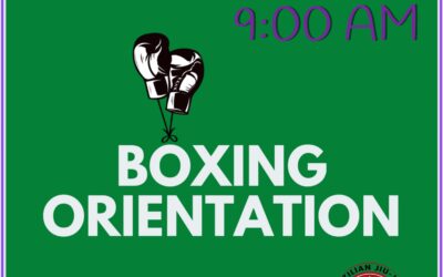 Boxing Orientation: Sunday, 9:00 AM