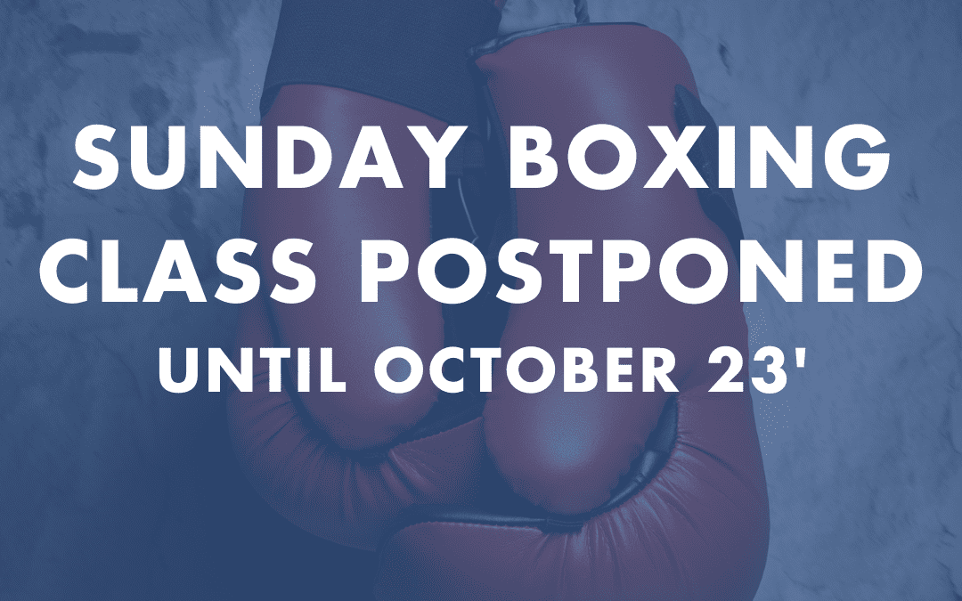 Sunday Boxing Classes Postponed Until Fall
