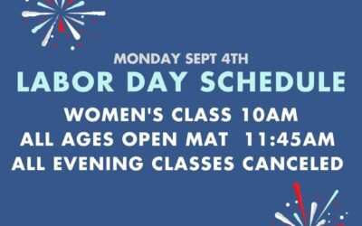 Updated Schedule for Labor Day Monday 9/4