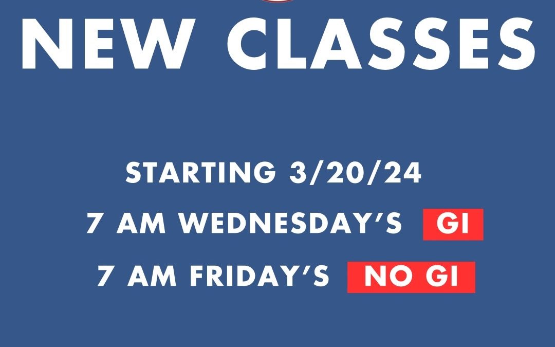 7AM Classes Begin 3/20