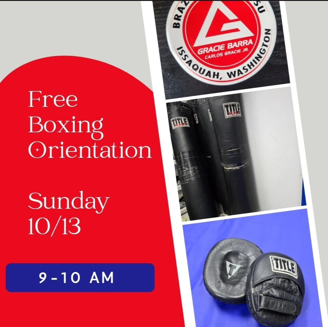 Boxing Orientation Sunday 10/13 9am-10am