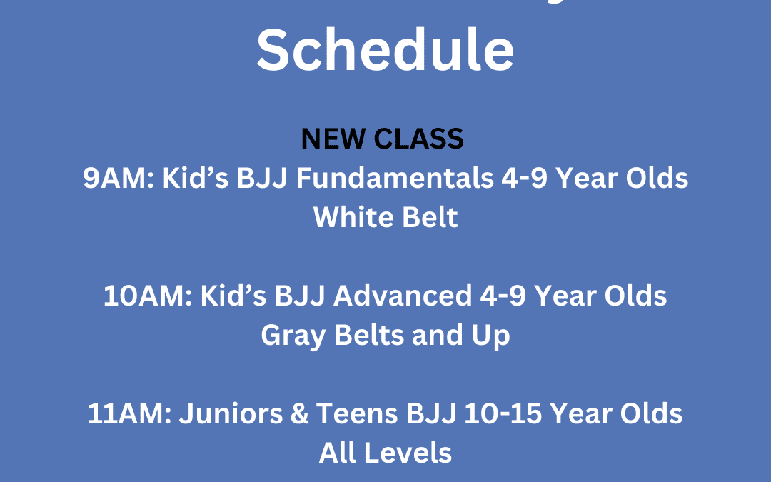 New Saturday Schedule