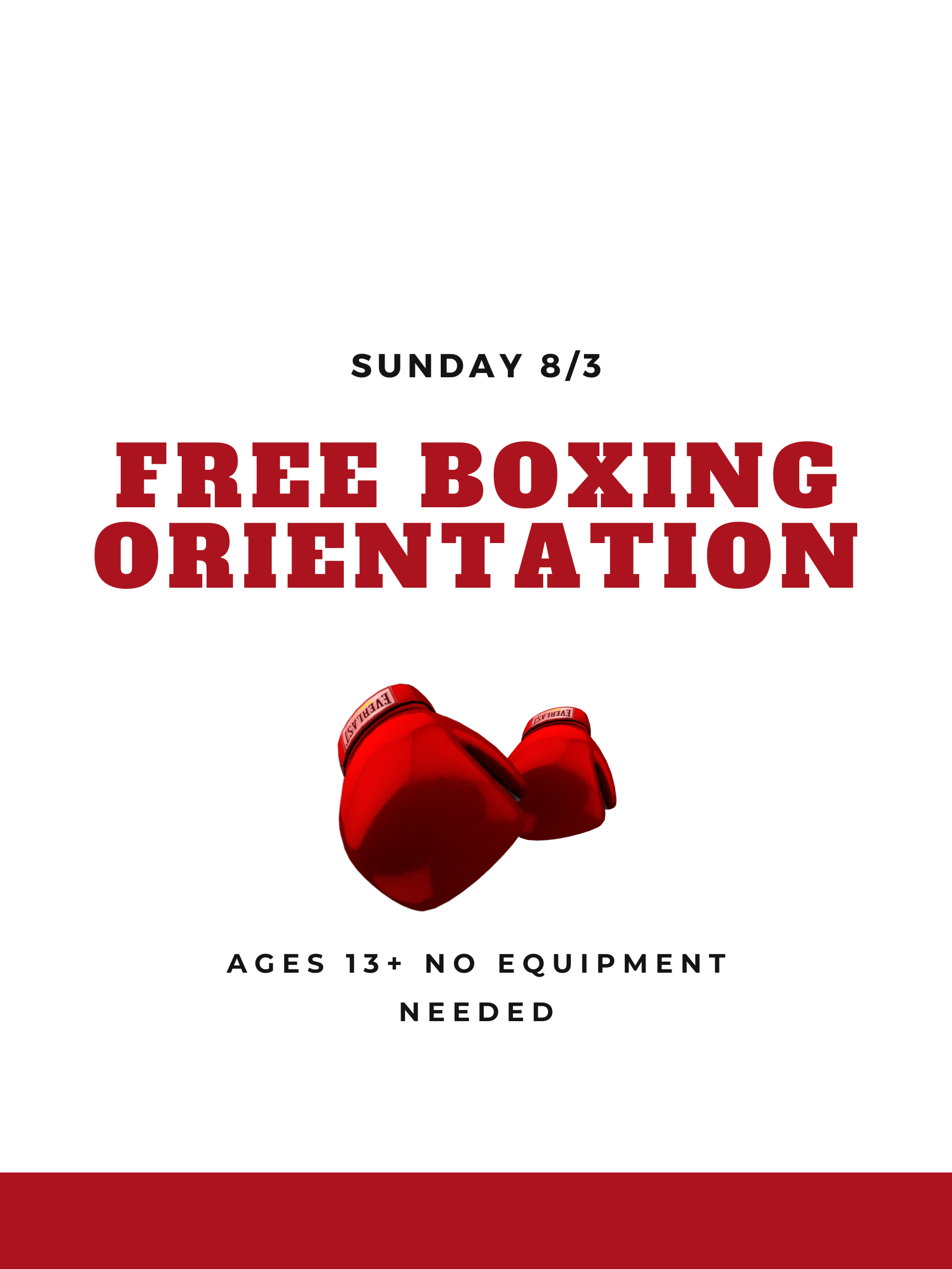 Red and Black Illustrated Gloves Boxing Poster