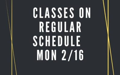 Regular Schedule for President’s Day 2/16