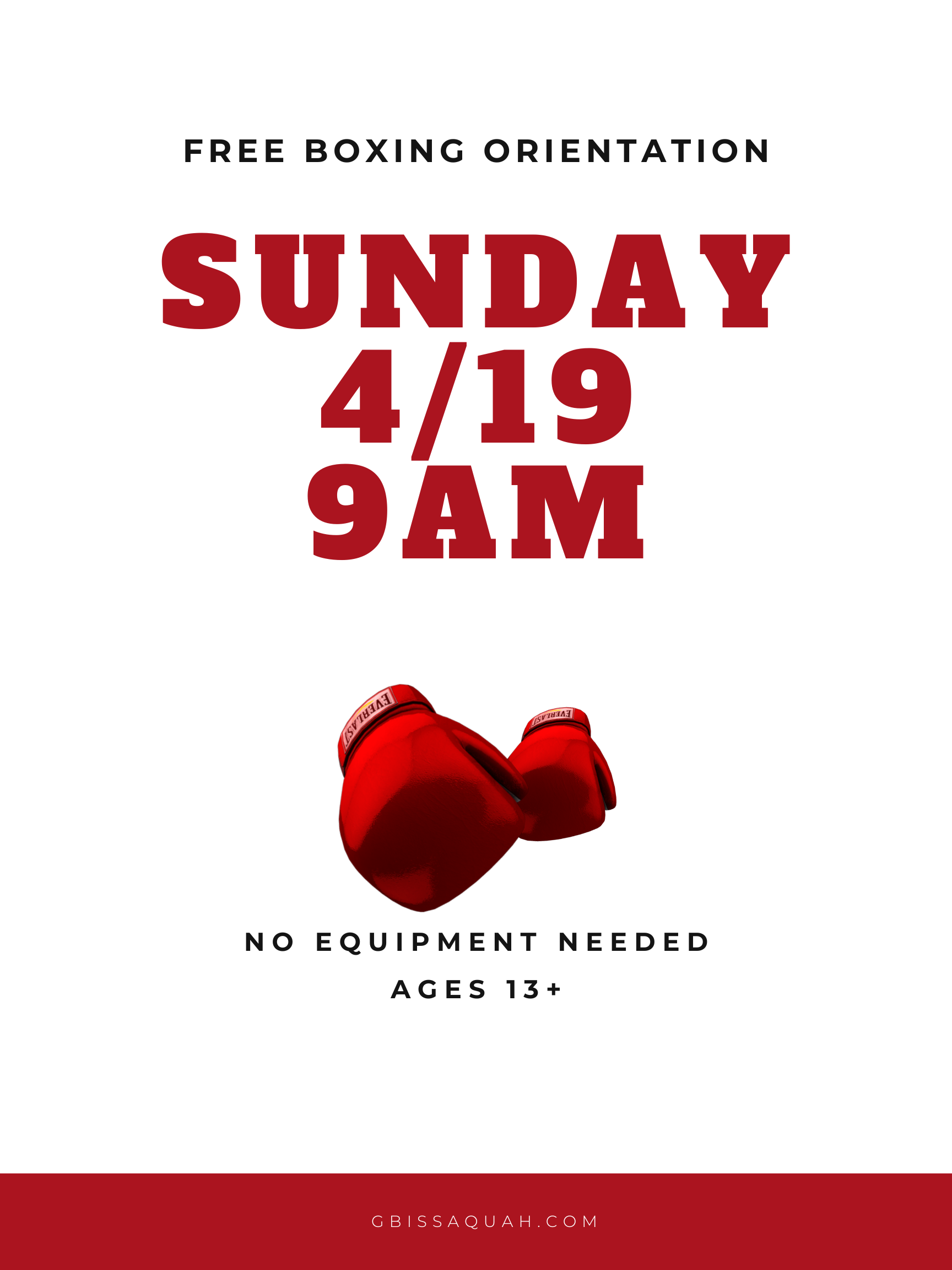 Boxing Orientation 4/19