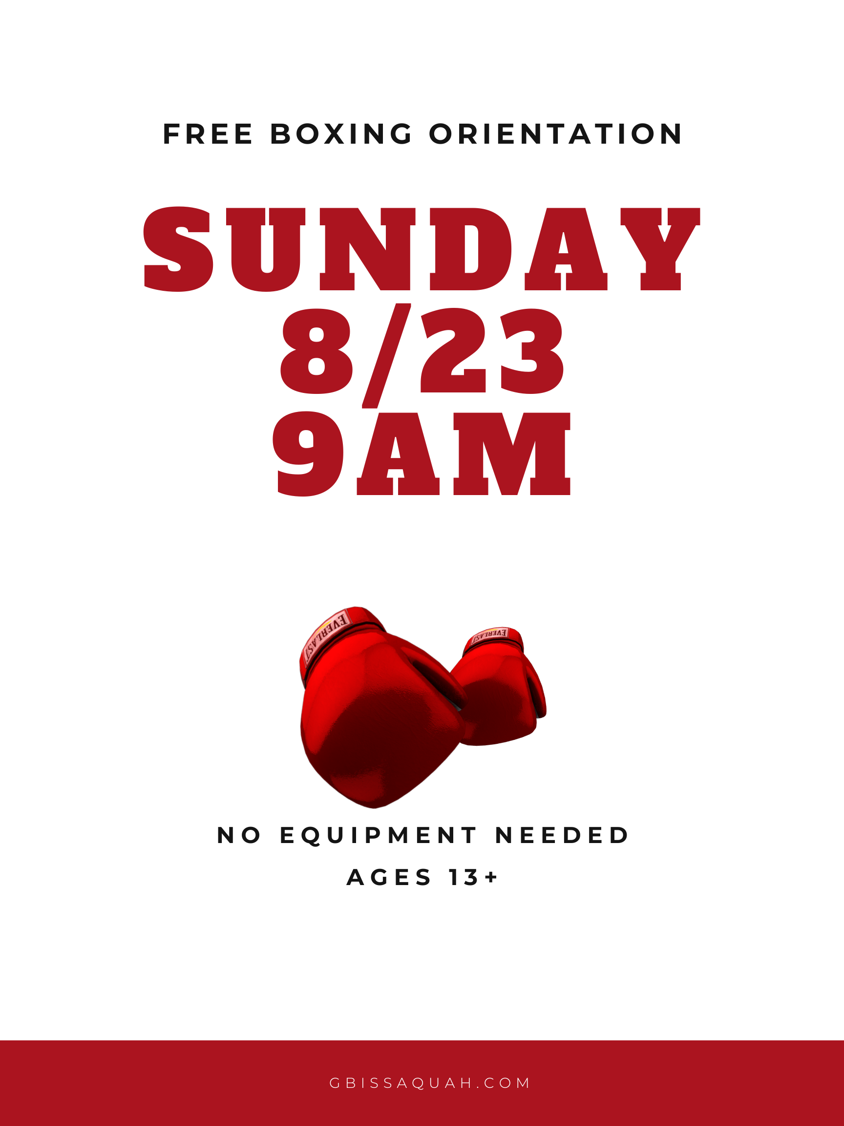 Boxing Orientation 8/23